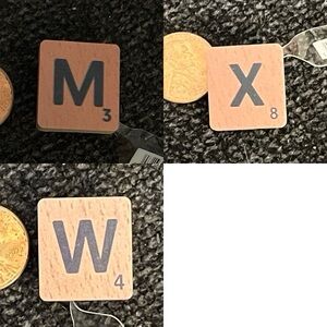 Crocs Jibbitz Hasbro Scrabble letter, qty 1